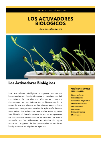 Boletín Febrero #102 Los Activadores Biológicos